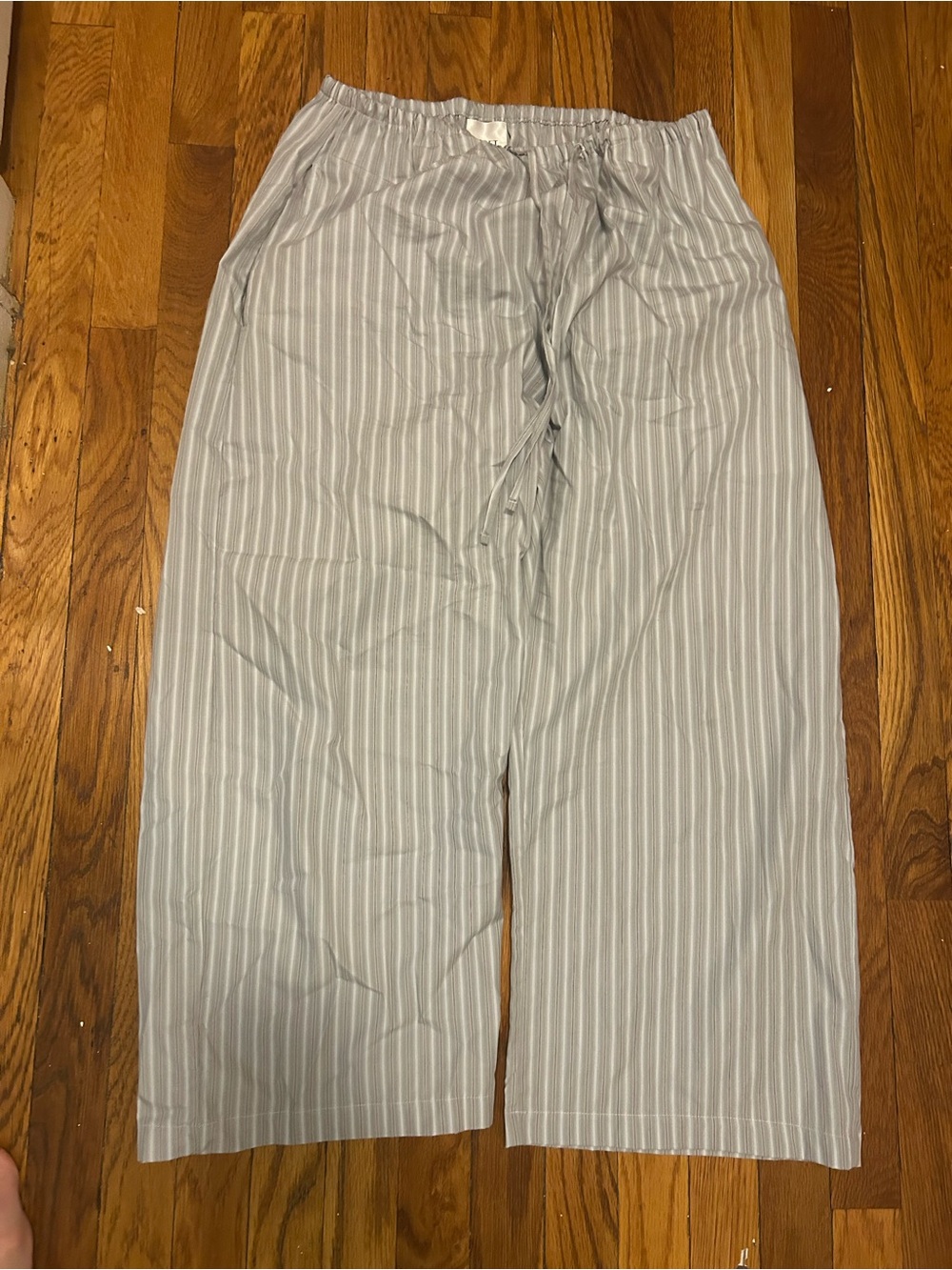 Leset Women's Yoshi Stripe Crop Drawstring Pant 
Sterling Stripe